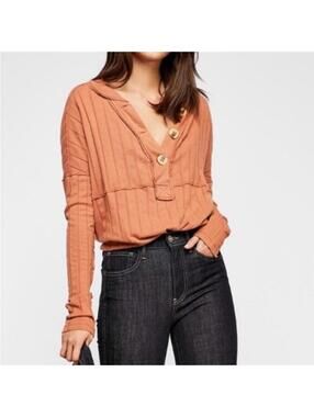 We the Free long sleeve ribbed Henley